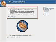 Tablet Screenshot of halfbakedsoftware.com